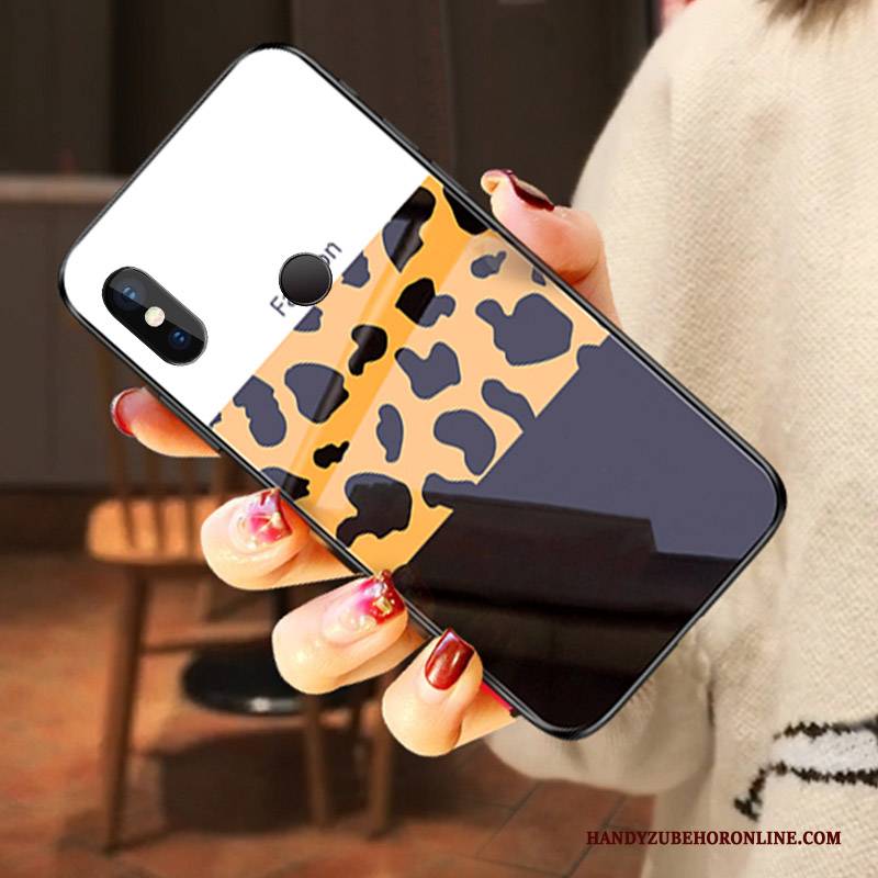 Hülle Redmi Note 6 Pro Schutz Mini Handyhüllen, Case Redmi Note 6 Pro Glas Leopard