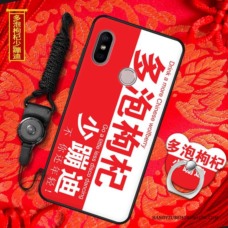 Hülle Redmi Note 6 Pro Weiche Neu Rot, Case Redmi Note 6 Pro Schutz Handyhüllen