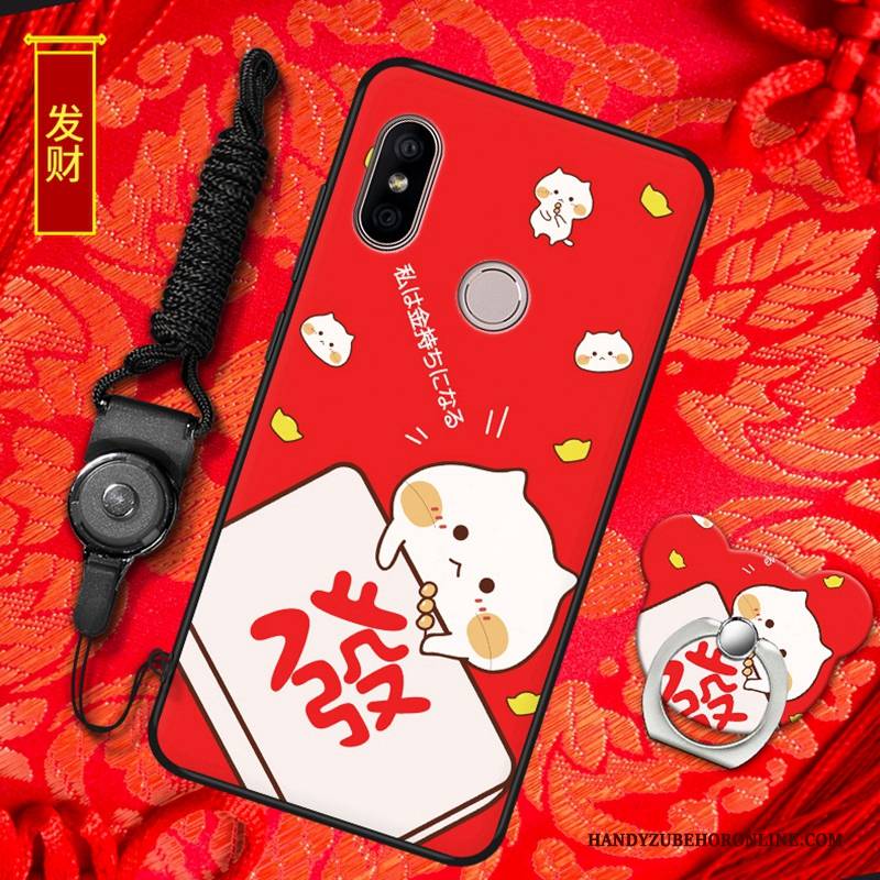 Hülle Redmi Note 6 Pro Weiche Neu Rot, Case Redmi Note 6 Pro Schutz Handyhüllen