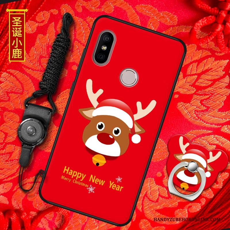 Hülle Redmi Note 6 Pro Weiche Neu Rot, Case Redmi Note 6 Pro Schutz Handyhüllen