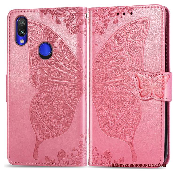 Hülle Redmi Note 7 Folio Anti-sturz Mini, Case Redmi Note 7 Taschen Lila Handyhüllen