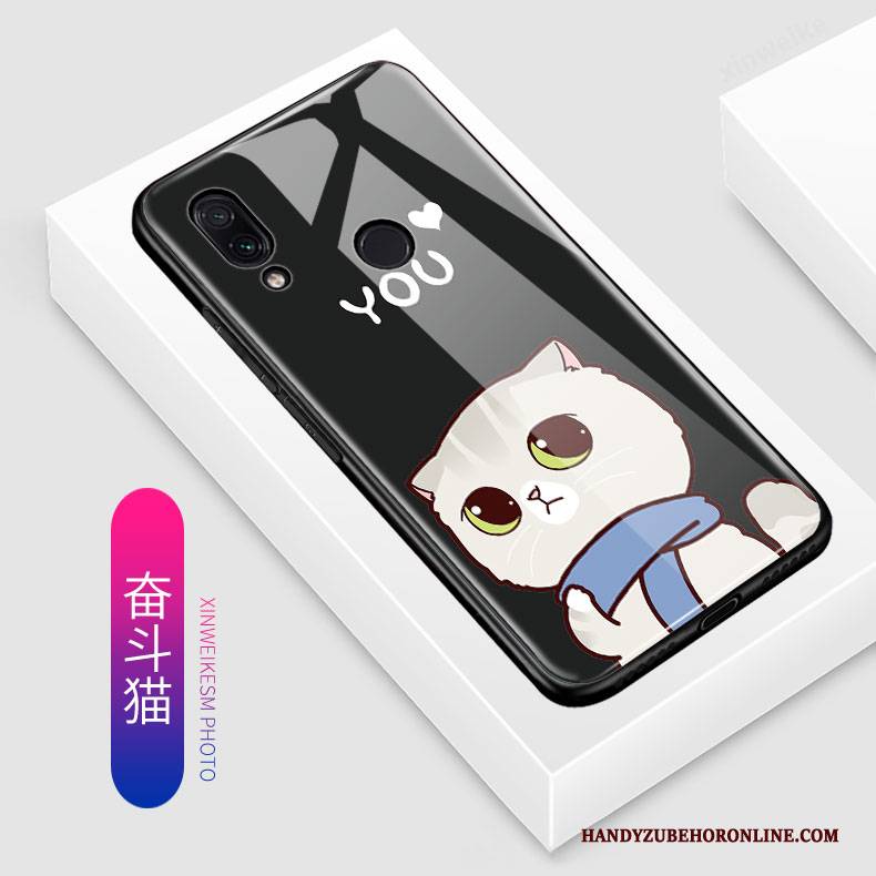 Hülle Redmi Note 7 Schutz Nette Handyhüllen, Case Redmi Note 7 Karikatur Glas Persönlichkeit