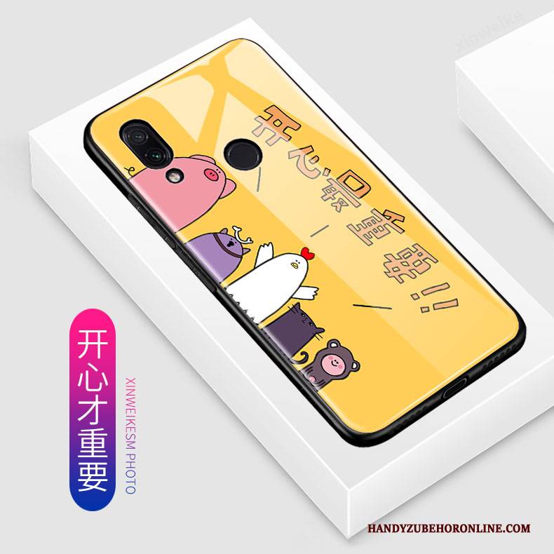 Hülle Redmi Note 7 Schutz Nette Handyhüllen, Case Redmi Note 7 Karikatur Glas Persönlichkeit