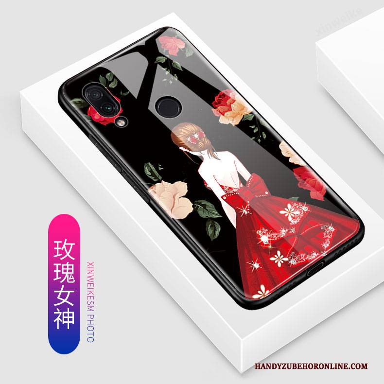 Hülle Redmi Note 7 Schutz Nette Handyhüllen, Case Redmi Note 7 Karikatur Glas Persönlichkeit