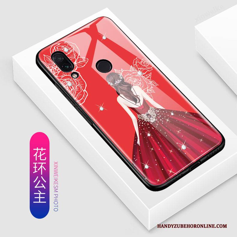 Hülle Redmi Note 7 Schutz Nette Handyhüllen, Case Redmi Note 7 Karikatur Glas Persönlichkeit