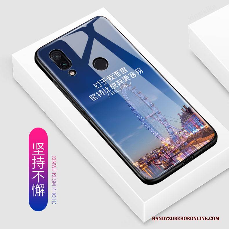 Hülle Redmi Note 7 Schutz Nette Handyhüllen, Case Redmi Note 7 Karikatur Glas Persönlichkeit