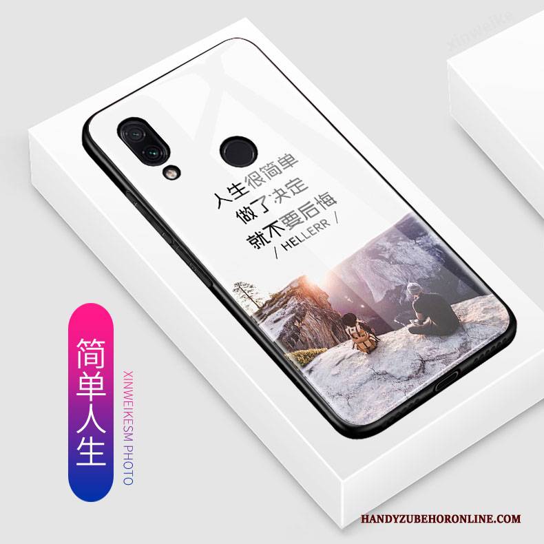 Hülle Redmi Note 7 Schutz Nette Handyhüllen, Case Redmi Note 7 Karikatur Glas Persönlichkeit