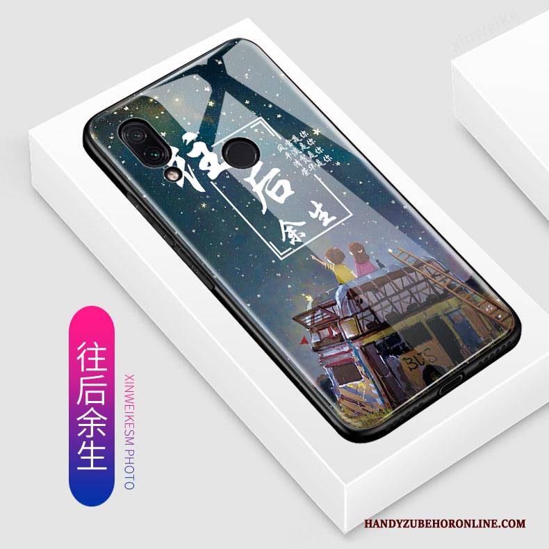 Hülle Redmi Note 7 Schutz Nette Handyhüllen, Case Redmi Note 7 Karikatur Glas Persönlichkeit