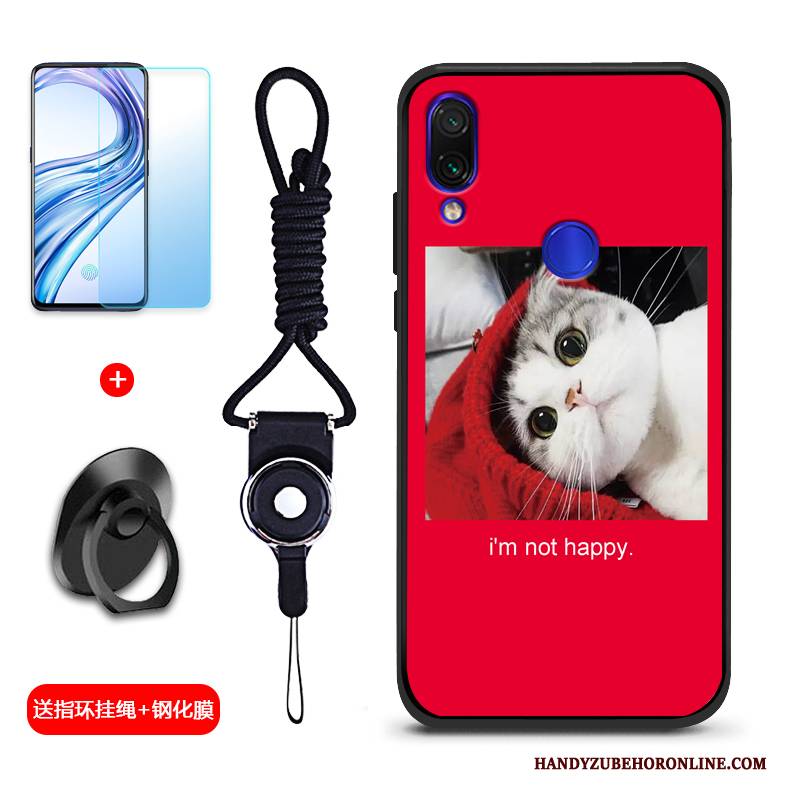 Hülle Redmi Note 7 Silikon Trend Persönlichkeit, Case Redmi Note 7 Schutz Handyhüllen Rot