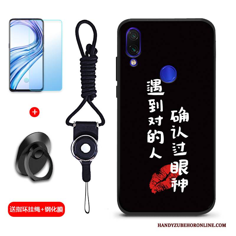 Hülle Redmi Note 7 Silikon Trend Persönlichkeit, Case Redmi Note 7 Schutz Handyhüllen Rot