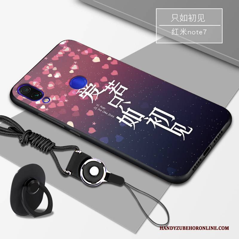 Hülle Redmi Note 7 Silikon Trend Persönlichkeit, Case Redmi Note 7 Schutz Handyhüllen Rot