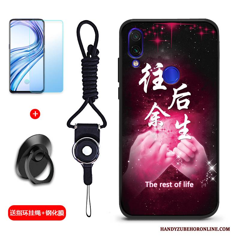 Hülle Redmi Note 7 Silikon Trend Persönlichkeit, Case Redmi Note 7 Schutz Handyhüllen Rot