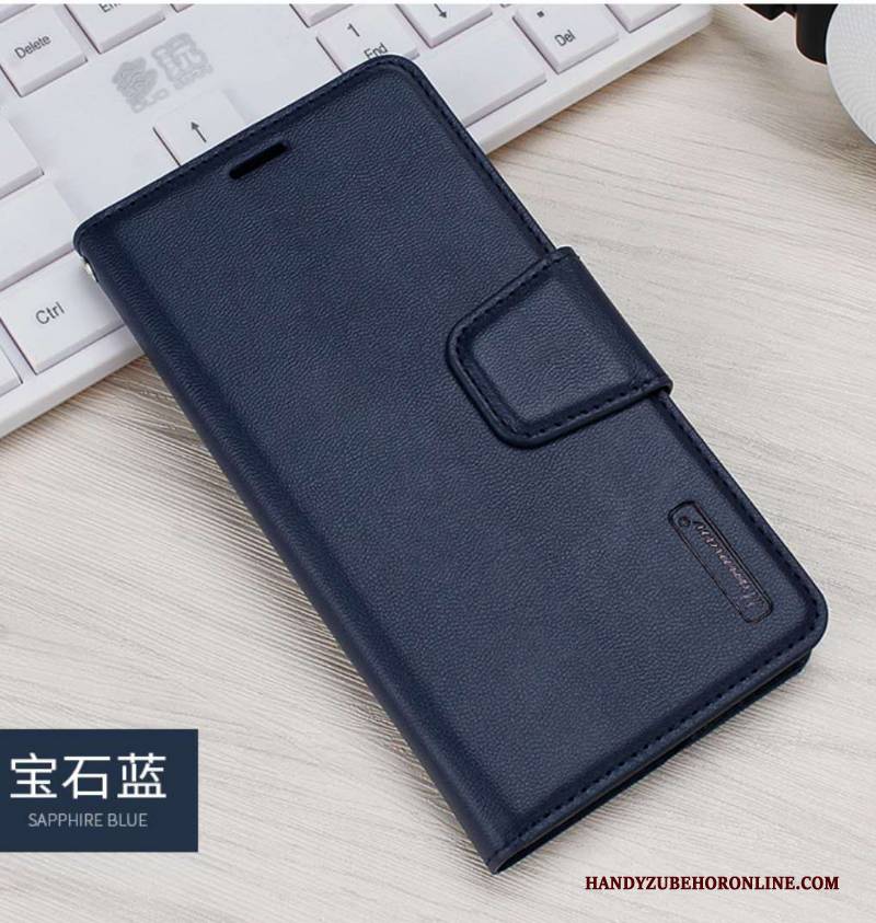 Hülle Redmi Note 7 Taschen Handyhüllen Anti-sturz, Case Redmi Note 7 Folio Rot Karte