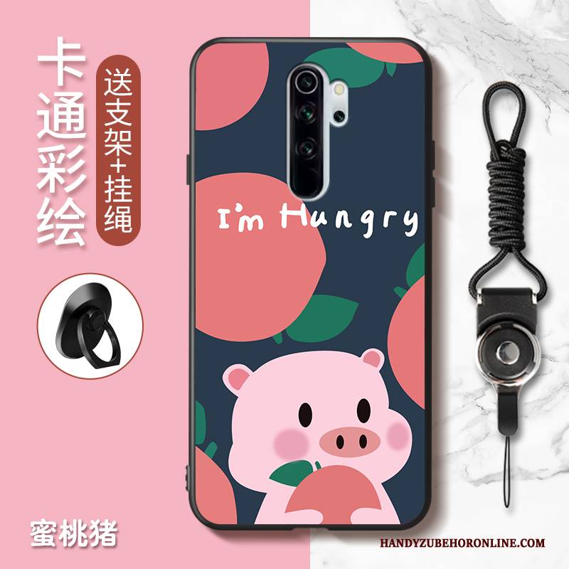 Hülle Redmi Note 8 Pro Karikatur Rot Handyhüllen, Case Redmi Note 8 Pro Nette Anti-sturz