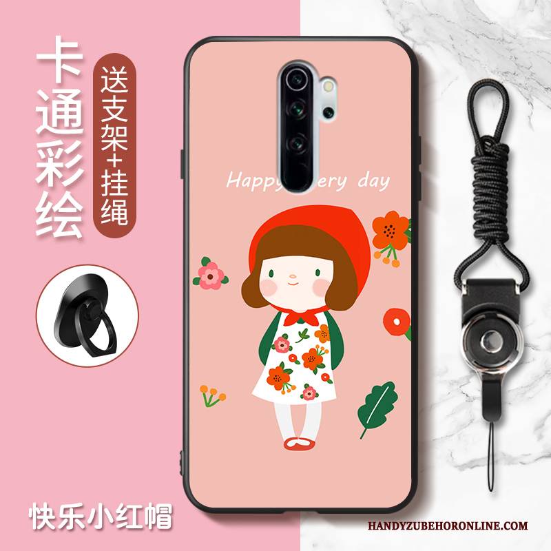 Hülle Redmi Note 8 Pro Karikatur Rot Handyhüllen, Case Redmi Note 8 Pro Nette Anti-sturz