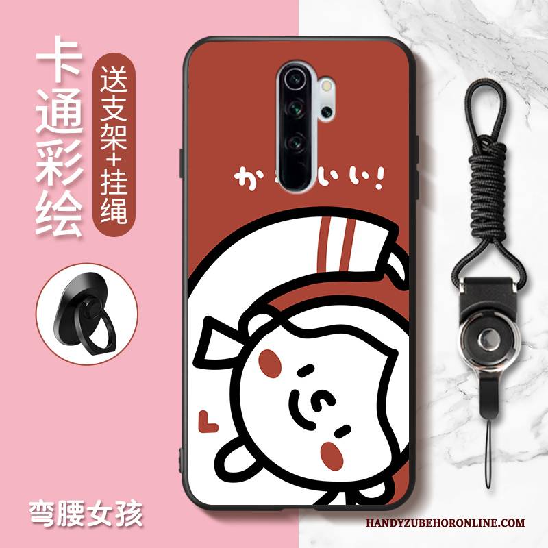 Hülle Redmi Note 8 Pro Karikatur Rot Handyhüllen, Case Redmi Note 8 Pro Nette Anti-sturz