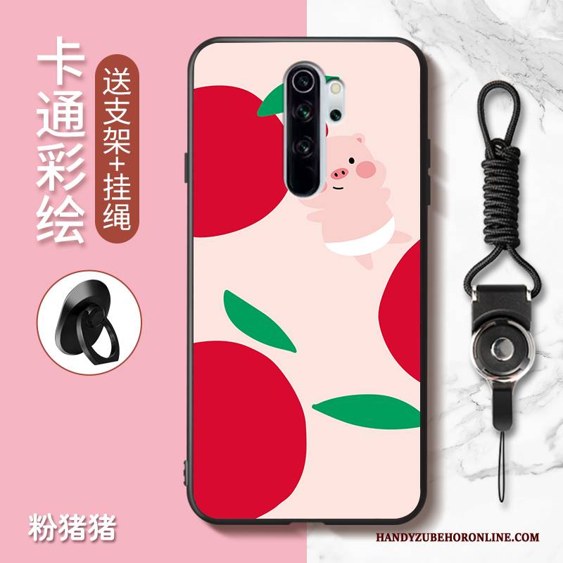 Hülle Redmi Note 8 Pro Karikatur Rot Handyhüllen, Case Redmi Note 8 Pro Nette Anti-sturz