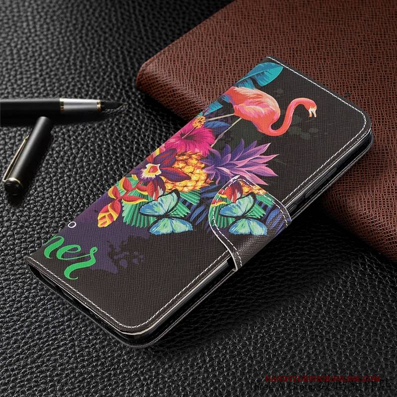 Hülle Redmi Note 8 Pro Lederhülle Handyhüllen Persönlichkeit, Case Redmi Note 8 Pro Karikatur Mini Rot