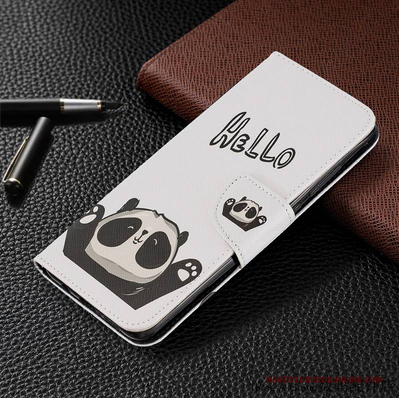 Hülle Redmi Note 8 Pro Lederhülle Handyhüllen Persönlichkeit, Case Redmi Note 8 Pro Karikatur Mini Rot