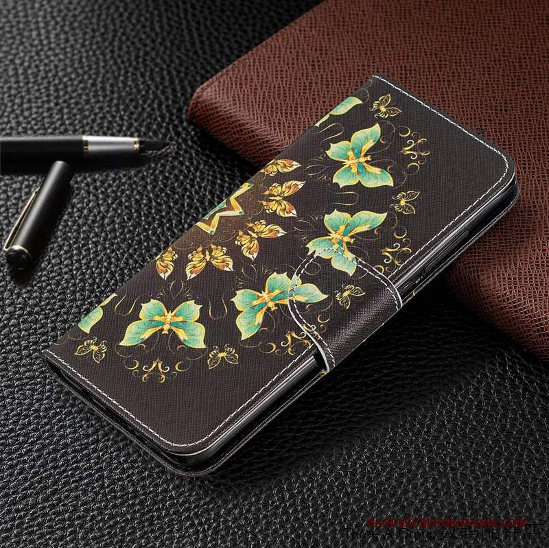 Hülle Redmi Note 8 Pro Lederhülle Handyhüllen Persönlichkeit, Case Redmi Note 8 Pro Karikatur Mini Rot