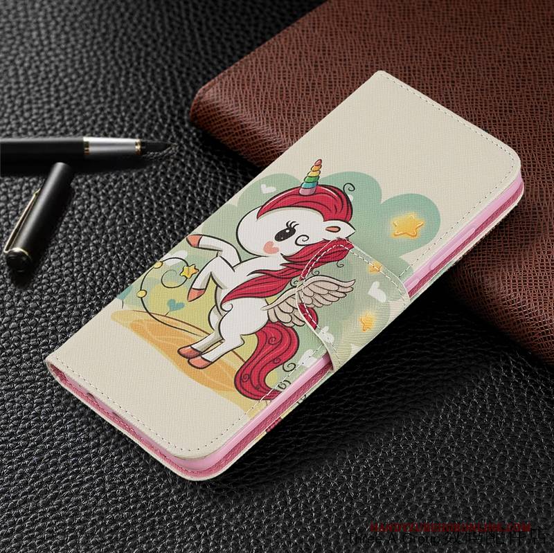 Hülle Redmi Note 8 Pro Lederhülle Handyhüllen Persönlichkeit, Case Redmi Note 8 Pro Karikatur Mini Rot