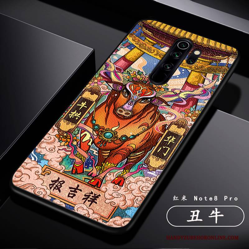 Hülle Redmi Note 8 Pro Mode Drachen Trend, Case Redmi Note 8 Pro Kreativ Persönlichkeit Muster