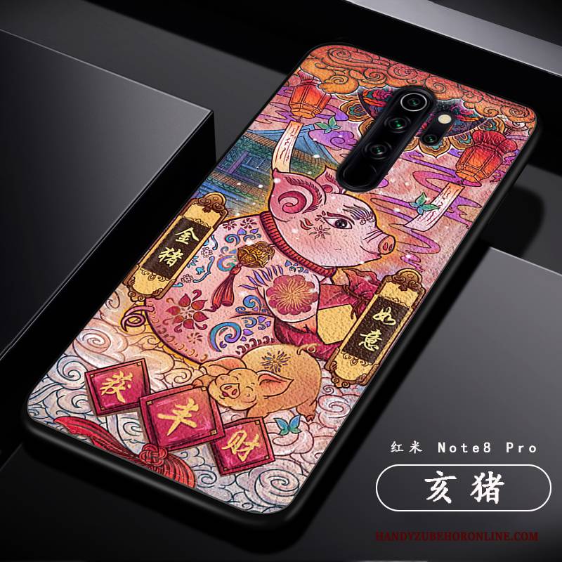 Hülle Redmi Note 8 Pro Mode Drachen Trend, Case Redmi Note 8 Pro Kreativ Persönlichkeit Muster