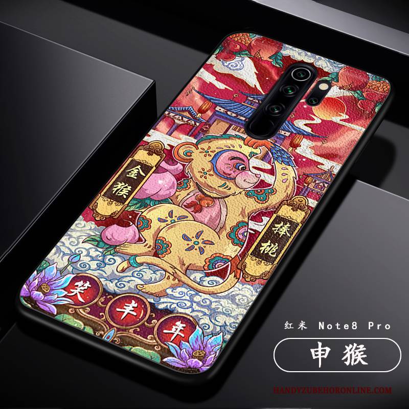 Hülle Redmi Note 8 Pro Mode Drachen Trend, Case Redmi Note 8 Pro Kreativ Persönlichkeit Muster