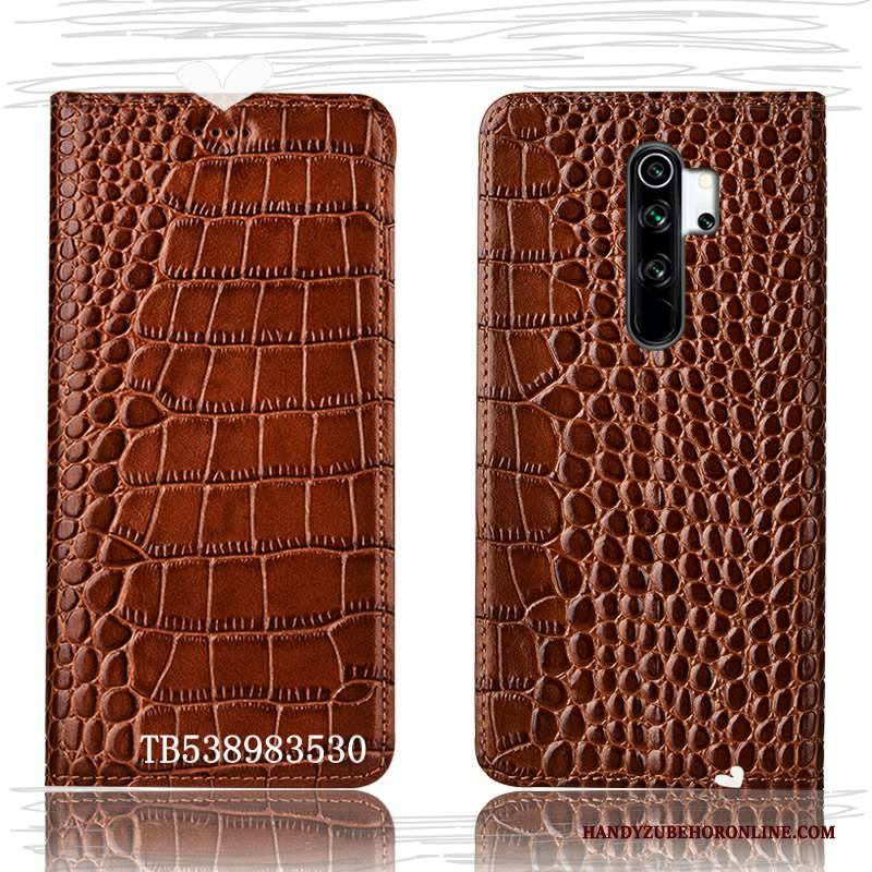 Hülle Redmi Note 8 Pro Schutz Muster Rot, Case Redmi Note 8 Pro Leder Handyhüllen Blau