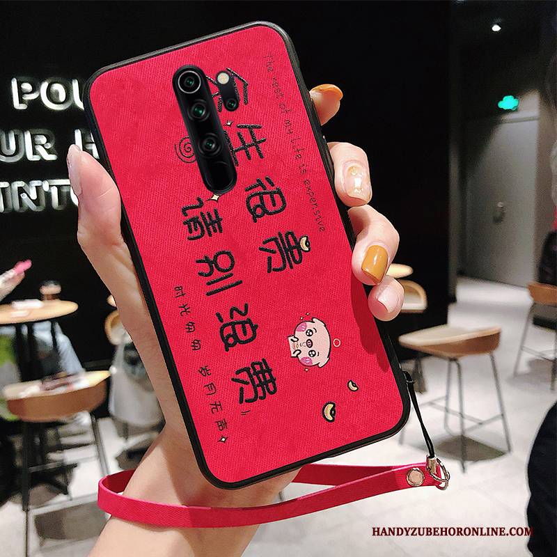 Hülle Redmi Note 8 Pro Taschen Temperieren Rot, Case Redmi Note 8 Pro Membran Muster