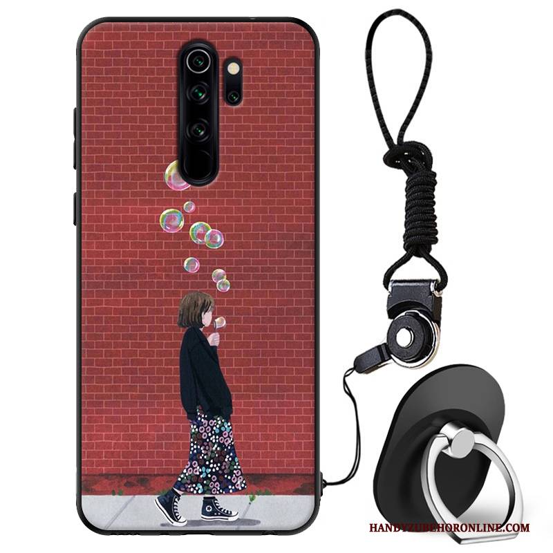 Hülle Redmi Note 8 Pro Weiche Persönlichkeit Rot, Case Redmi Note 8 Pro Taschen Mini Anti-sturz