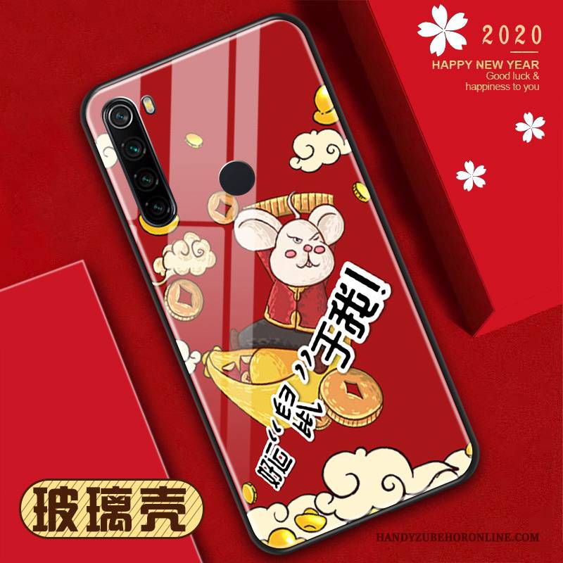 Hülle Redmi Note 8t Muster Ratte, Case Redmi Note 8t Rot Glas