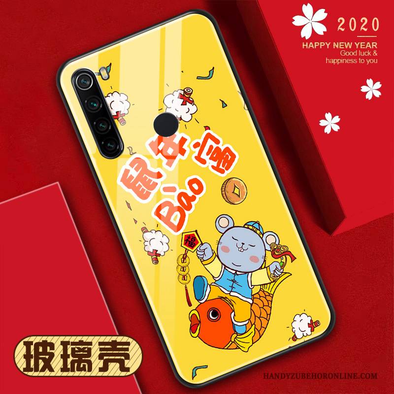 Hülle Redmi Note 8t Muster Ratte, Case Redmi Note 8t Rot Glas