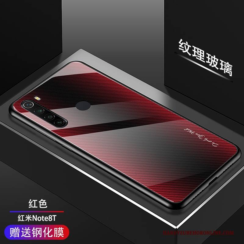 Hülle Redmi Note 8t Schutz Farbverlauf Rot, Case Redmi Note 8t Handyhüllen Muster