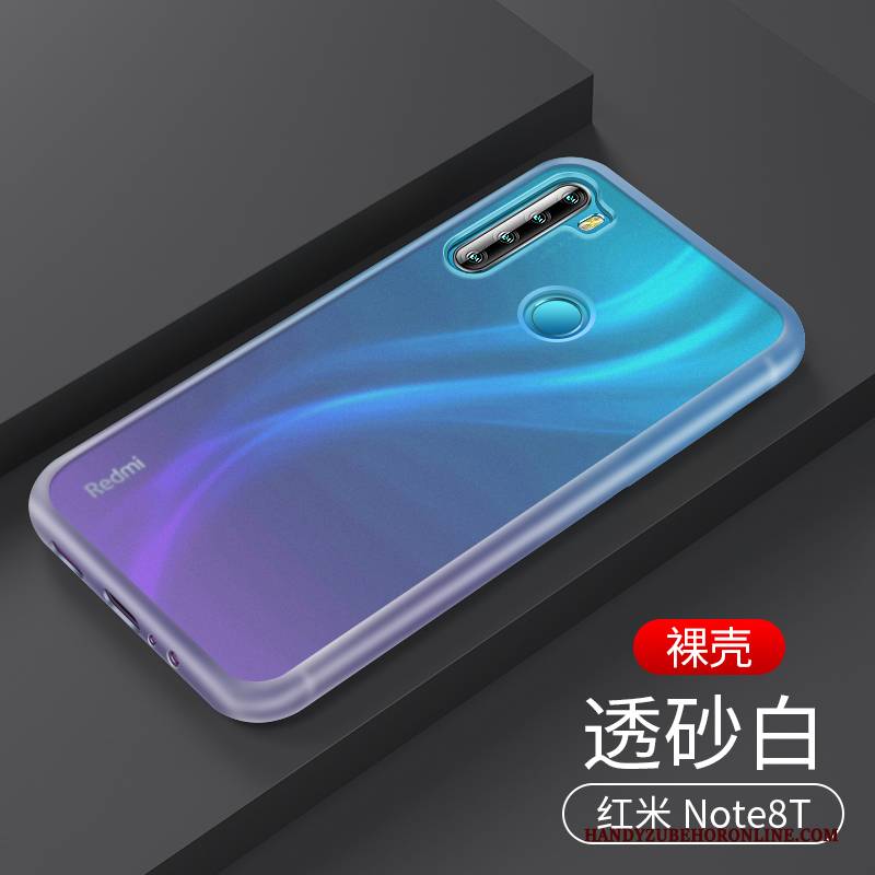 Hülle Redmi Note 8t Silikon Handyhüllen Transparent, Case Redmi Note 8t Weiß Nubuck