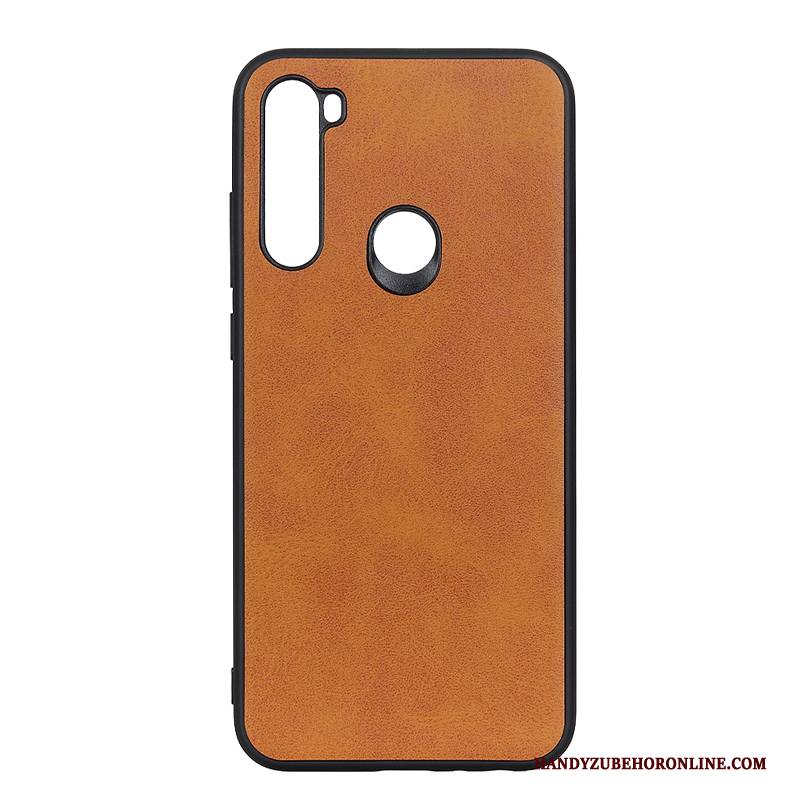 Hülle Redmi Note 8t Taschen Schwer Handyhüllen, Case Redmi Note 8t Leder Rot Weinrot