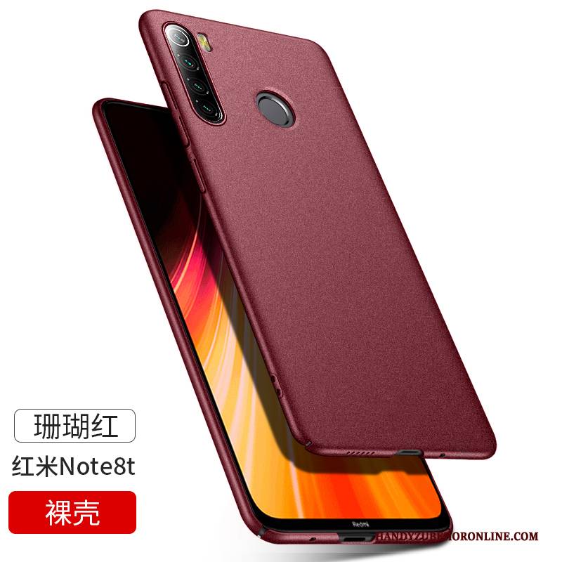 Hülle Redmi Note 8t Taschen Schwer Rot, Case Redmi Note 8t Nubuck Anti-sturz