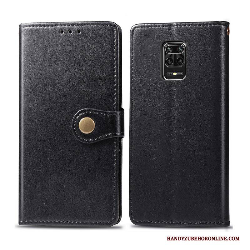 Hülle Redmi Note 9 Pro Schutz Einfach Einfarbig, Case Redmi Note 9 Pro Folio Business Rot