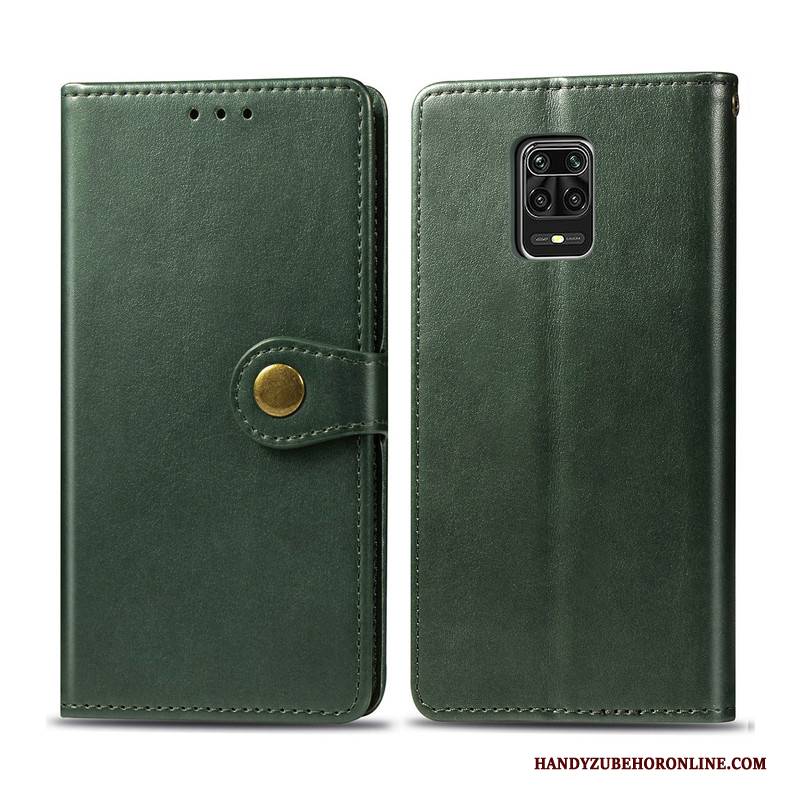 Hülle Redmi Note 9 Pro Schutz Einfach Einfarbig, Case Redmi Note 9 Pro Folio Business Rot