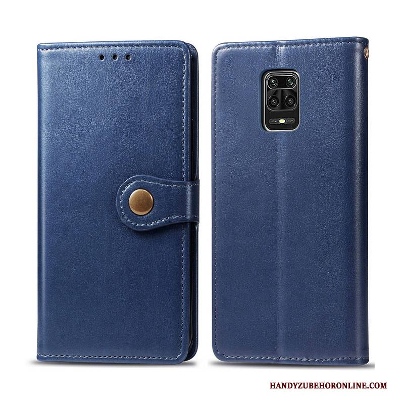 Hülle Redmi Note 9 Pro Schutz Einfach Einfarbig, Case Redmi Note 9 Pro Folio Business Rot