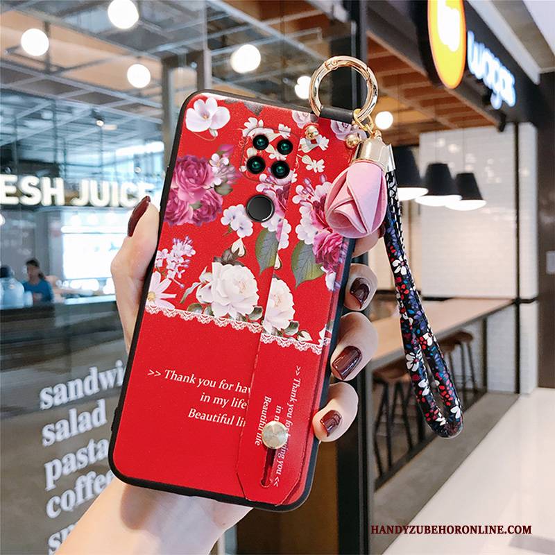 Hülle Redmi Note 9 Taschen Rot Trend, Case Redmi Note 9 Kreativ Persönlichkeit Handyhüllen