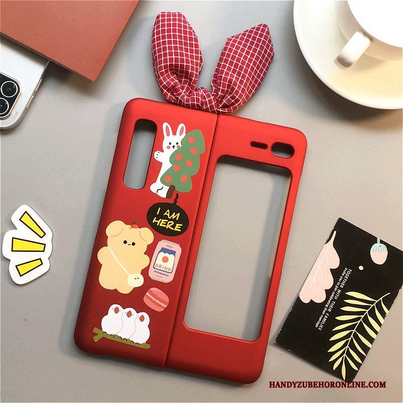 Hülle Samsung Fold Karikatur Transparent Handyhüllen, Case Samsung Fold Taschen Nubuck Falten