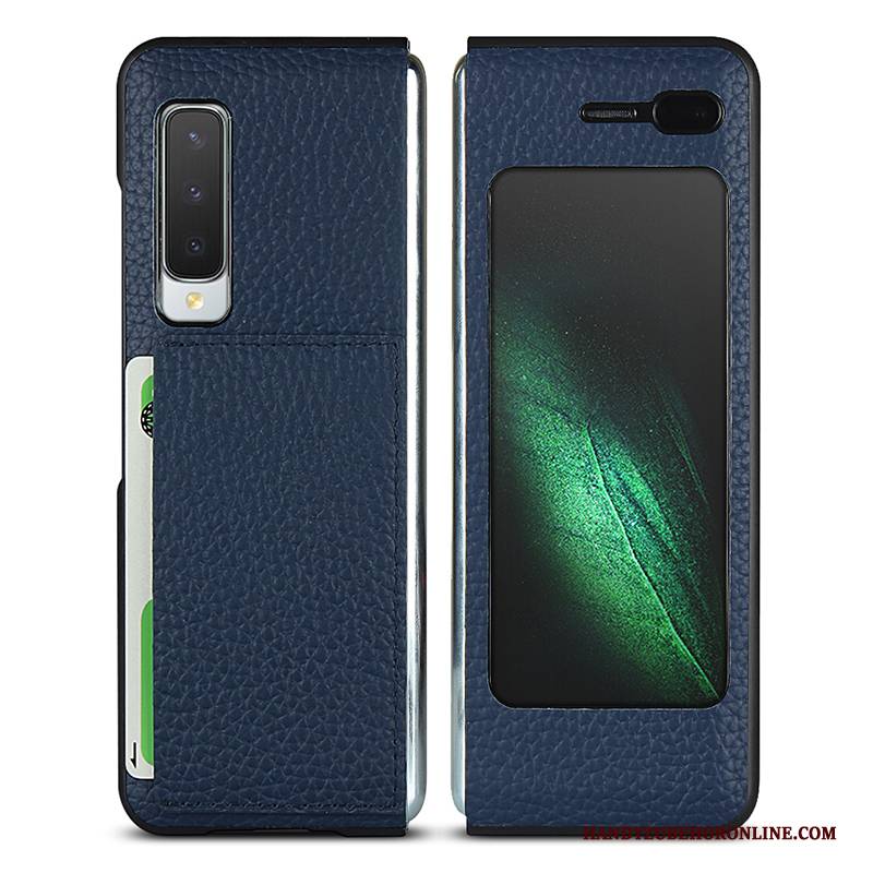 Hülle Samsung Fold Kreativ Business Falten, Case Samsung Fold Lederhülle High-end Schlank