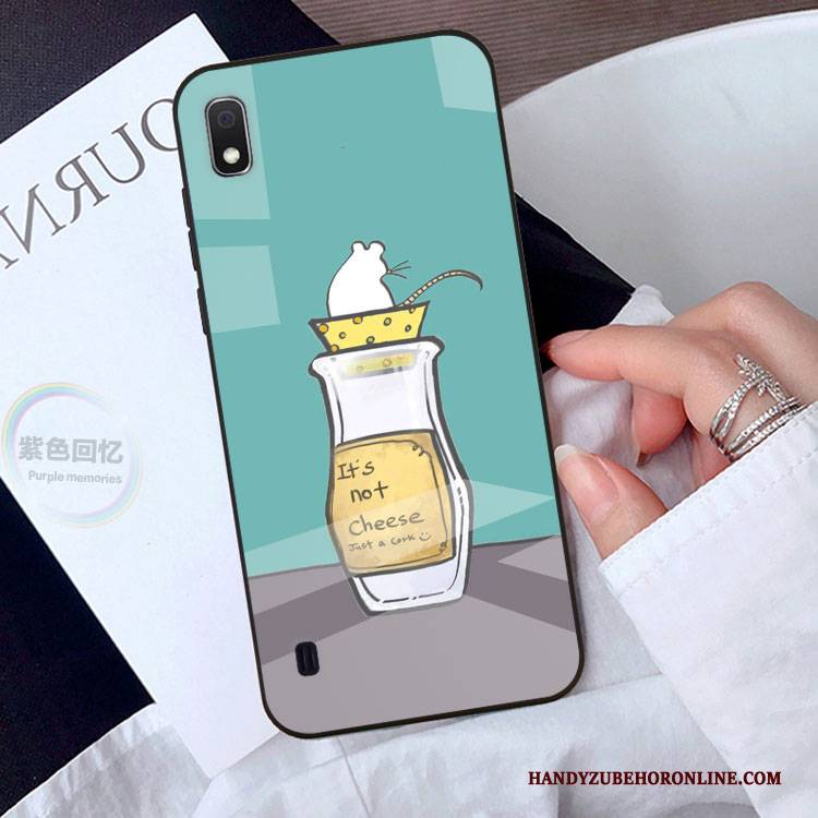 Hülle Samsung Galaxy A10 Karikatur Grün Handyhüllen, Case Samsung Galaxy A10 Schutz Anti-sturz Nette