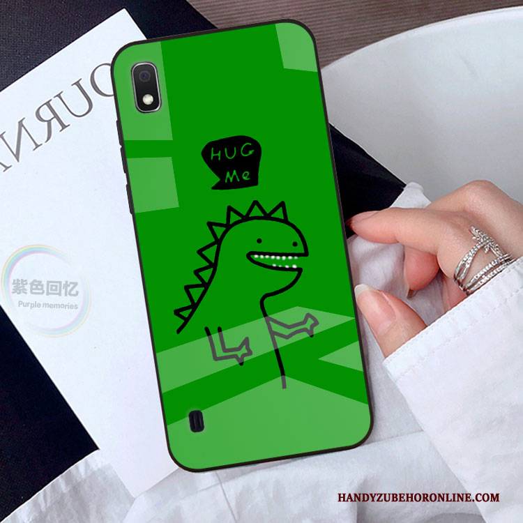 Hülle Samsung Galaxy A10 Karikatur Grün Handyhüllen, Case Samsung Galaxy A10 Schutz Anti-sturz Nette