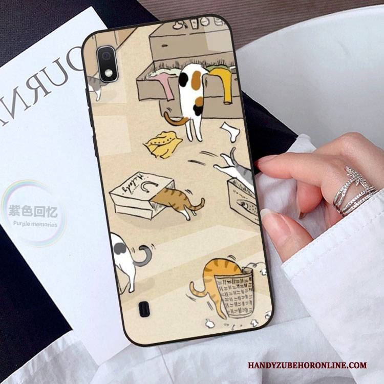 Hülle Samsung Galaxy A10 Karikatur Grün Handyhüllen, Case Samsung Galaxy A10 Schutz Anti-sturz Nette