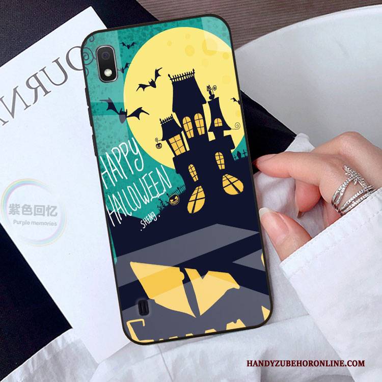 Hülle Samsung Galaxy A10 Karikatur Grün Handyhüllen, Case Samsung Galaxy A10 Schutz Anti-sturz Nette