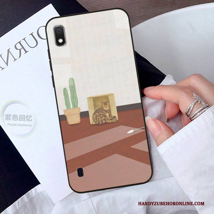 Hülle Samsung Galaxy A10 Karikatur Grün Handyhüllen, Case Samsung Galaxy A10 Schutz Anti-sturz Nette