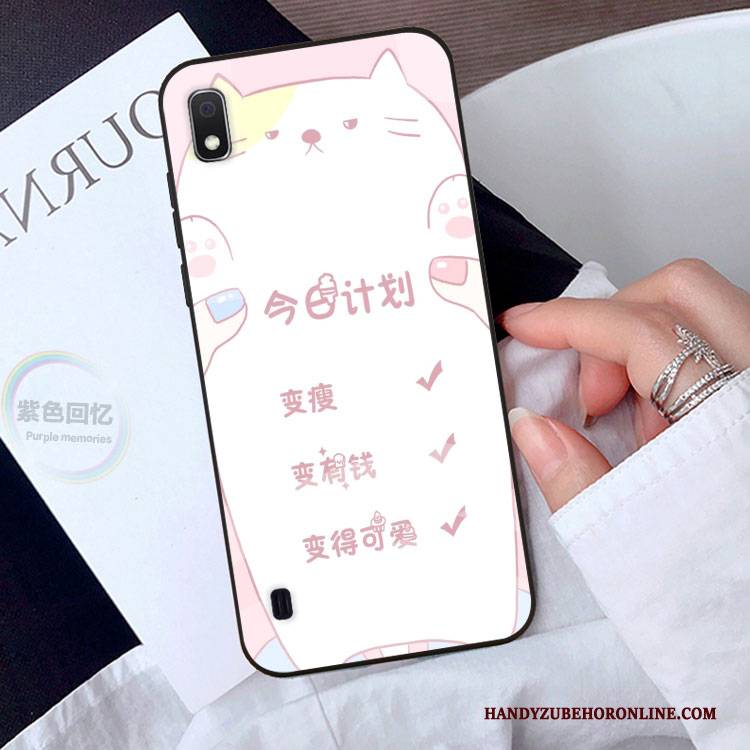 Hülle Samsung Galaxy A10 Karikatur Grün Handyhüllen, Case Samsung Galaxy A10 Schutz Anti-sturz Nette