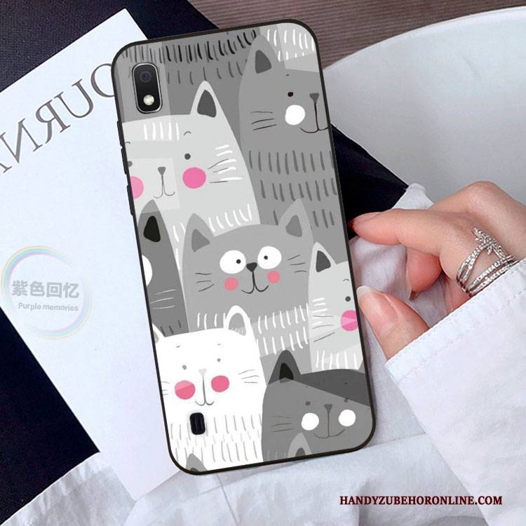 Hülle Samsung Galaxy A10 Karikatur Grün Handyhüllen, Case Samsung Galaxy A10 Schutz Anti-sturz Nette